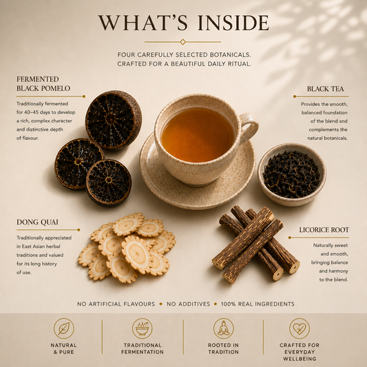 Beauty Glow Herbal Tea 50g | Organic Fermented Tea for Skin Radiance