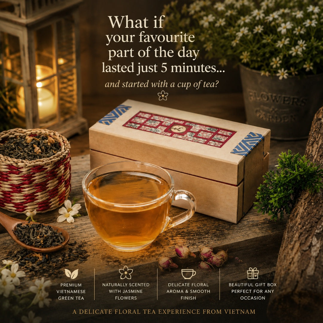 Premium Vietnamese Jasmine Green Tea 100g | Loose Leaf Tea