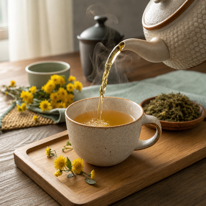 Japanese Sencha Green Tea with Chrysanthemum