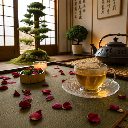 Japanese Sencha Green Tea with Rose